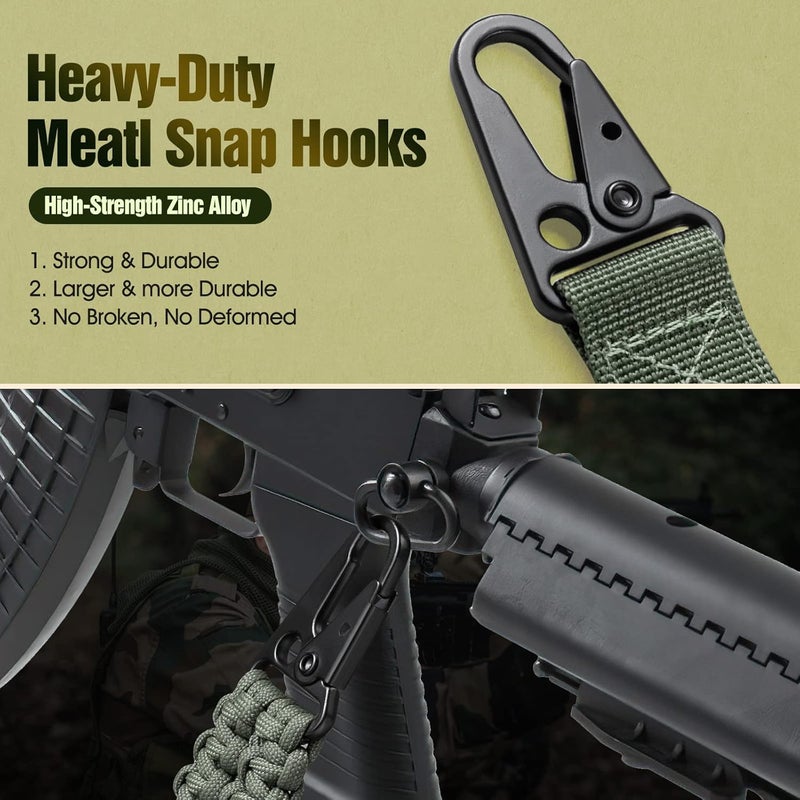 VVAAGG 2 Point QD Sling Adjustable 550 Paracord Sling with Metal Hook and QD Sling Swivels for Hunting - Image 3
